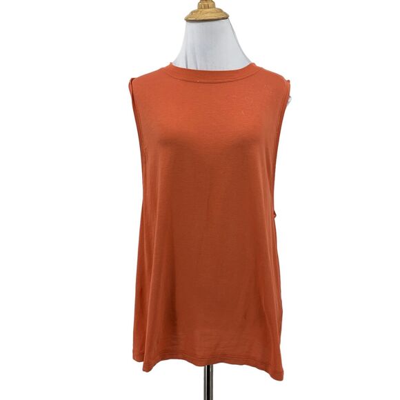 Lululemon All Yours Tank Top Womens 6 Orange Oversized Low Cut Sleeveless *READ - Picture 1 of 11